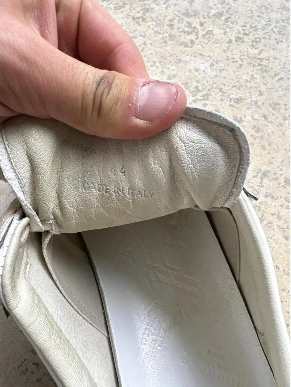 Maison Margiela Men's White and Silver Trainer